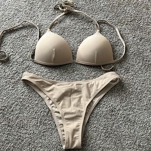 NWOT tan bikini